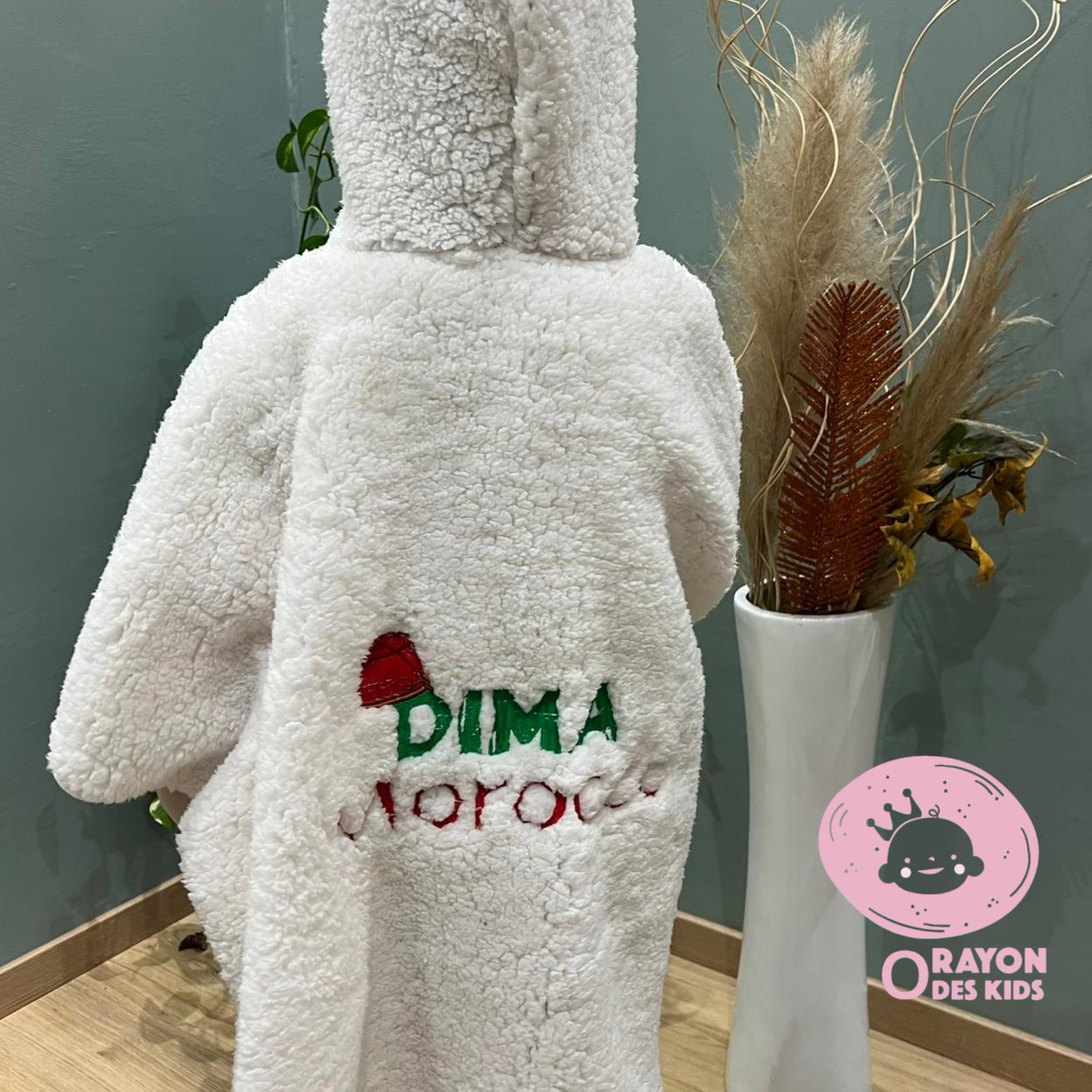 Poncho Enfant en Polaire – Édition CAN 🇲🇦