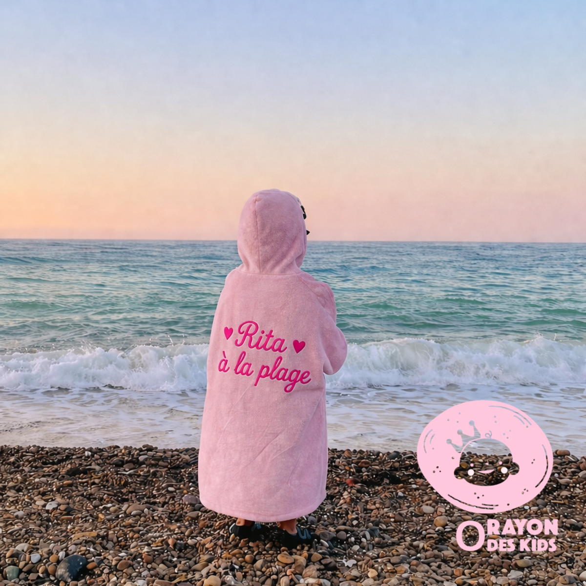 Poncho de plage pour enfant-personnalisé