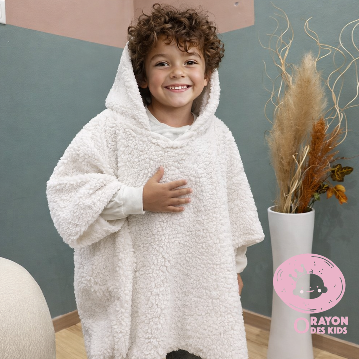 Poncho Enfant en Polaire – Édition CAN 🇲🇦