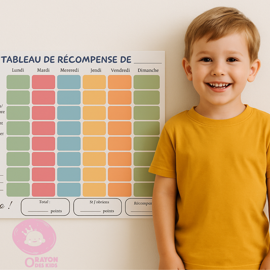 Tableau de Récompense pour Enfant