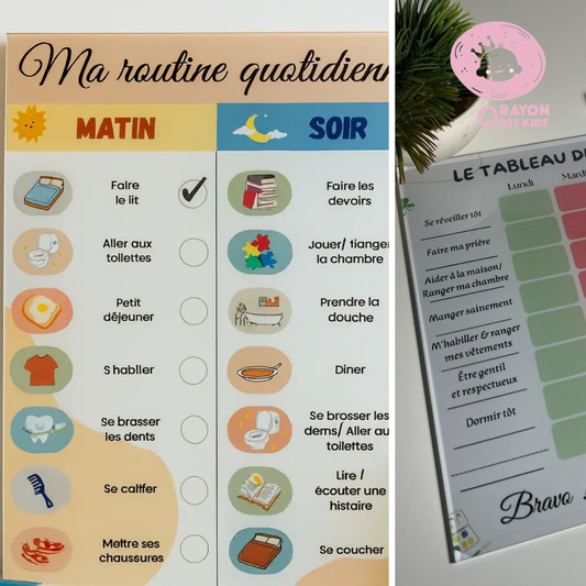 Lot Tableau de Récompenses + Tableau de Routine