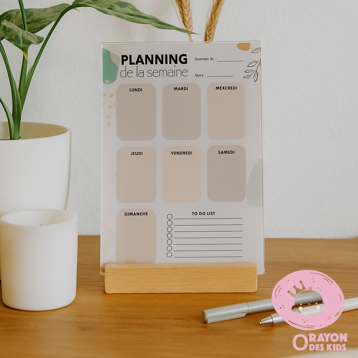 Planner hebdomadaire